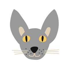 Cat Face Icon. Vector illustration.