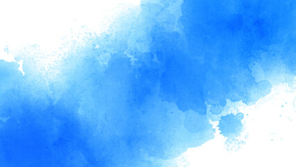 青の水彩の抽象的な背景
