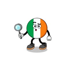 Fototapeta premium Mascot of ireland flag searching