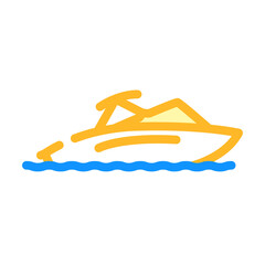 boat sea transport color icon vector. boat sea transport sign. isolated symbol illustration