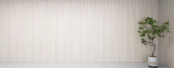 3d illustration, white and green background wall, with a full moon and green trees