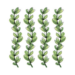 A repeating element of a floral pattern for the design of postcards, posters and other printed products. Isolated on a white background.