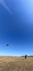 Naklejka na ściany i meble hand holding a kite in the sky