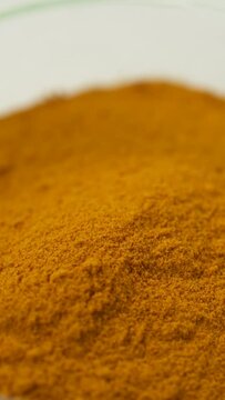 Vertical video: Seasoning paprika close-up