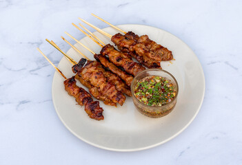 Thai Grilled and BBQ Pork with Sticky Rice 