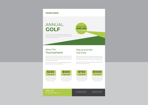 Template for your golf tournament invitation flyer, Golf Poster Vector. Golf Ball. Vertical Design For Sport Bar Promotion. Tournament, Championship Flyer Design. Club Flyer.