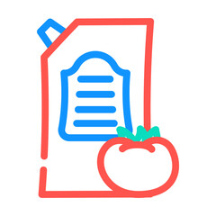 ketchup tasty sauce color icon vector. ketchup tasty sauce sign. isolated symbol illustration