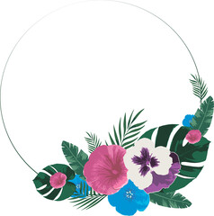 nice floral wreath, graphics