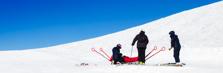 intervention sur blessé au ski