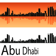 Fototapeta premium skyline in ai format of the city of abu dhabi