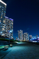 Night view of high-rise condominiums in Tokyo, Japan_b_22