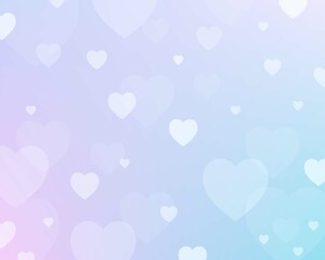 Rainbow pastel heart light galaxy bokeh background