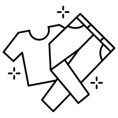 jeans and Shirt Concept, Fashion and dress Vector  Icon Design, American culture and traditions Symbol, United States Social Sign, US Arts and literature Stock illustration