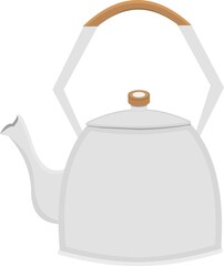 Vector illustration of a teapot cartoon