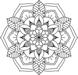 Flower mandala. Vintage decorative elements. Eastern pattern. Islam, Arabic, Indian, Moroccan