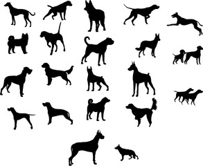 Dog silhouettes design