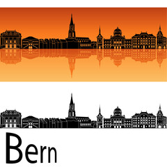 Naklejka premium skyline in ai format of the city of bern