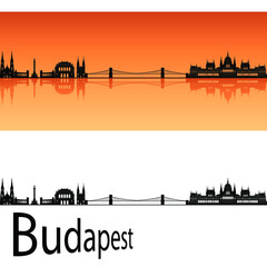 Naklejka premium skyline in ai format of the city of budapest