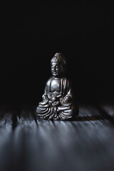 Dark photo carved jade buddhas