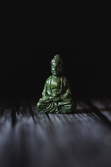 Dark photo carved jade buddhas