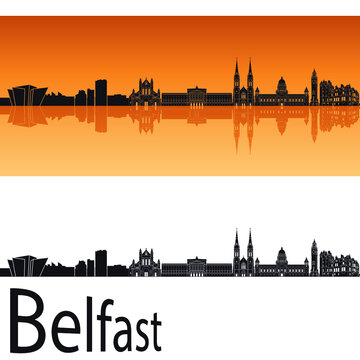 skyline in ai format of the city of belfast