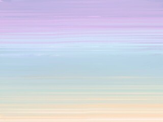 Rainbow pastel line painting soft sky background