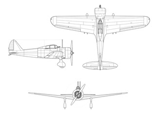 Avi&oacute;n de caza de la segunda guerra mundial Ki-27