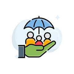 Social security Vector Filled Outline Icon design illustration. EPS 10 File on White background