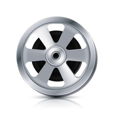 Obraz premium Film reel vector illustration isolated on white background