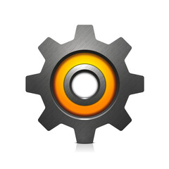 Gear vector illustration isolated on white background