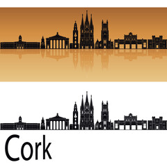 skyline in ai format of the city of  cork