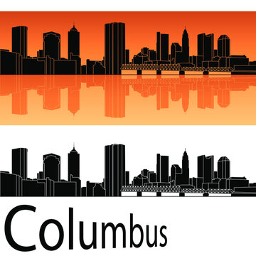 skyline in ai format of the city of  columbus