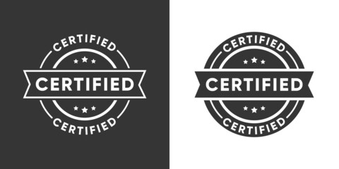 Fototapeta premium Set of Certified Stamp Badge Vector Design 