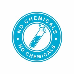 This is no chemical logo or badge vector template. Suitable for product label