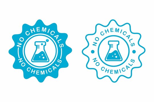 This is no chemical logo or badge vector template. Suitable for product label