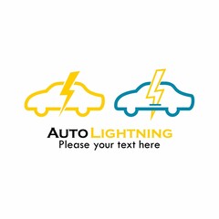 Flash auto logo template illustration. suitable for technology automotive, repair shop, voltage etc