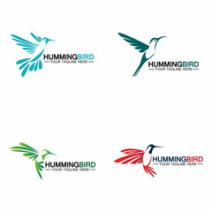 Fototapeta na wymiar Hummingbird logo design vector template