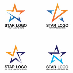 star logo template vector icon illustration design-vector
