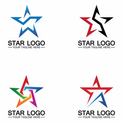 star logo template vector icon illustration design-vector