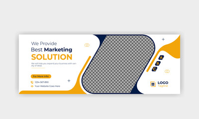 Corporate Business promotion, clean, and editable social media cover banner design template