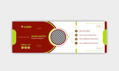 corporate, clean, and editable web email signature template design