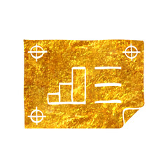 Hand drawn gold foil texture icon Printing proof