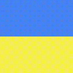Flag of Ukraine, patriot symbolic. Embroidery. Vector illustration. National Ukrainian emblem.