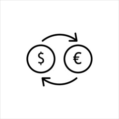currency exchange icon vector illustration symbol