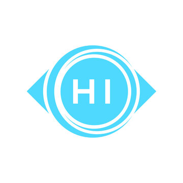 hi letter logo design on black background. hi creative initials letter logo concept. hi letter design.