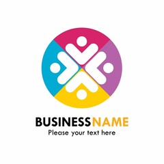 Obraz premium This is logo teamwork, communication, association, group, partnership. suitable for corporate, company, symbol