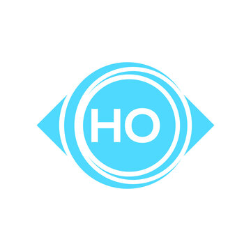 ho letter logo design on black background. ho creative initials letter logo concept. ho letter design.