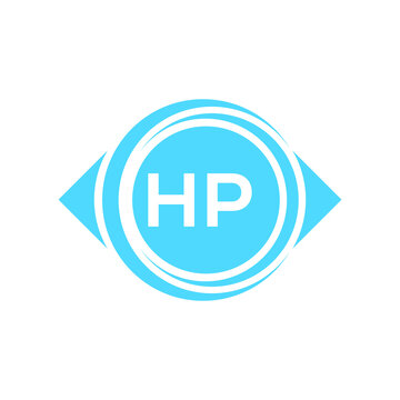 hp letter logo design on black background. hp creative initials letter logo concept. hp letter design.