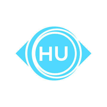 hu letter logo design on black background. hu creative initials letter logo concept. hu letter design.