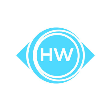 hw letter logo design on black background. hw creative initials letter logo concept. hw letter design.
